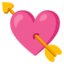 cœur et flèche Emoji (Google)