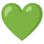 inimă verde Emoji (Google)