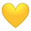 Yellow Heart Emoji (Google)