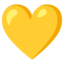 geel hart Emoji (Google)