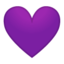 Purple Heart Emoji (Google)