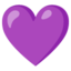 purpurowe serce Emoji (Google)