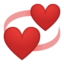 forgó szívek Emoji (Google)