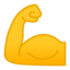 bắp tay gập lại Emoji (Google)