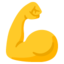 befeszített bicepsz Emoji (Google)