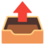 Outbox Tray Emoji (Google)