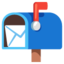 cassetta postale aperta bandierina alzata Emoji (Google)