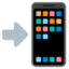 Mobile Phone With Arrow Emoji (Google)