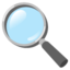 Magnifying Glass Tilted Left Emoji (Google)