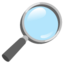 Magnifying Glass Tilted Right Emoji (Google)