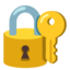 cadenas fermé avec clé Emoji (Google)