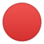 Red Circle Emoji (Google)
