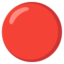 disque rouge Emoji (Google)