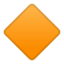 Large Orange Diamond Emoji (Google)
