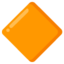 Large Orange Diamond Emoji (Google)