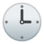 Three O’Clock Emoji (Google)