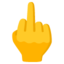 långfinger upp Emoji (Google)