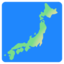 mapa Japonii Emoji (Google)