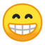 Beaming Face With Smiling Eyes Emoji (Google)