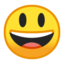 Grinning Face With Big Eyes Emoji (Google)