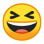 Grinning Squinting Face Emoji (Google)