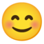 mosolygó arc mosolygó szemmel Emoji (Google)