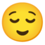 faccina sollevata Emoji (Google)