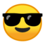 Smiling Face With Sunglasses Emoji (Google)