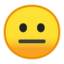 neutralna twarz Emoji (Google)