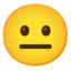 neutraal gezicht Emoji (Google)