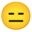 uttryckslöst ansikte Emoji (Google)