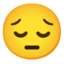 elgondolkodó arc Emoji (Google)