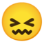 Confounded Face Emoji (Google)