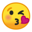 Face Blowing A Kiss Emoji (Google)