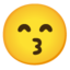 csókoló arc mosolygó szemmel Emoji (Google)