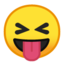 Squinting Face With Tongue Emoji (Google)