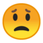 Worried Face Emoji (Google)