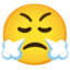 visage avec fumée sortant des narines Emoji (Google)