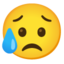 Sad But Relieved Face Emoji (Google)