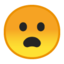 Frowning Face With Open Mouth Emoji (Google)
