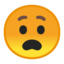 Anguished Face Emoji (Google)