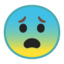 Fearful Face Emoji (Google)