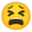 pavargęs veidas Emoji (Google)