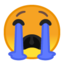 Loudly Crying Face Emoji (Google)