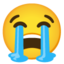 muka meraung Emoji (Google)