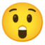 visage stupéfait Emoji (Google)