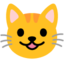 Grinning Cat Face Emoji (Google)