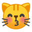 Kissing Cat Face Emoji (Google)