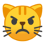 Pouting Cat Face Emoji (Google)