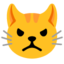 schmollendes Katzengesicht Emoji (Google)